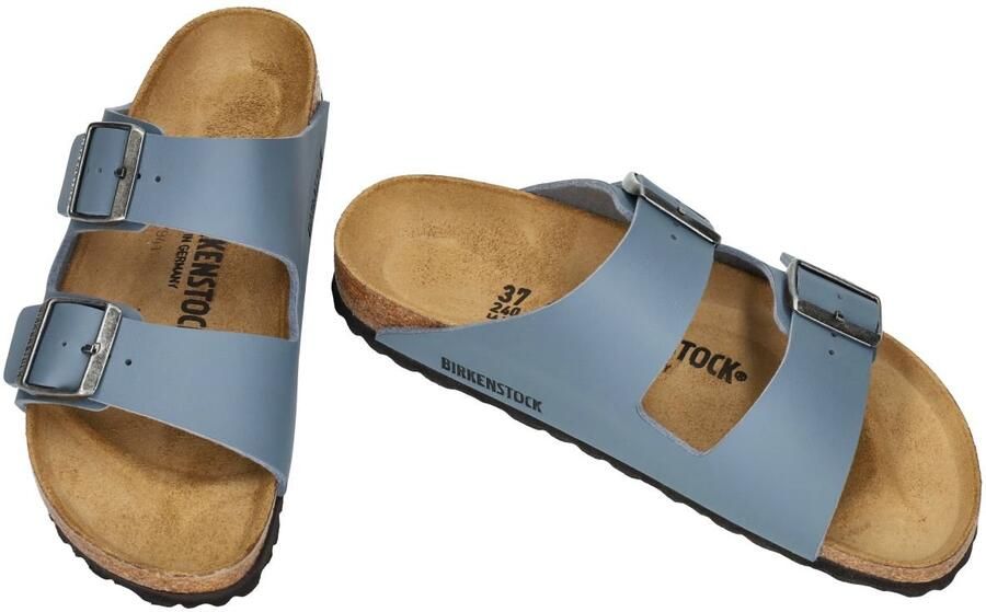 Birkenstock Arizona Birko-Flor Slippers Grijs Smal - Foto 4