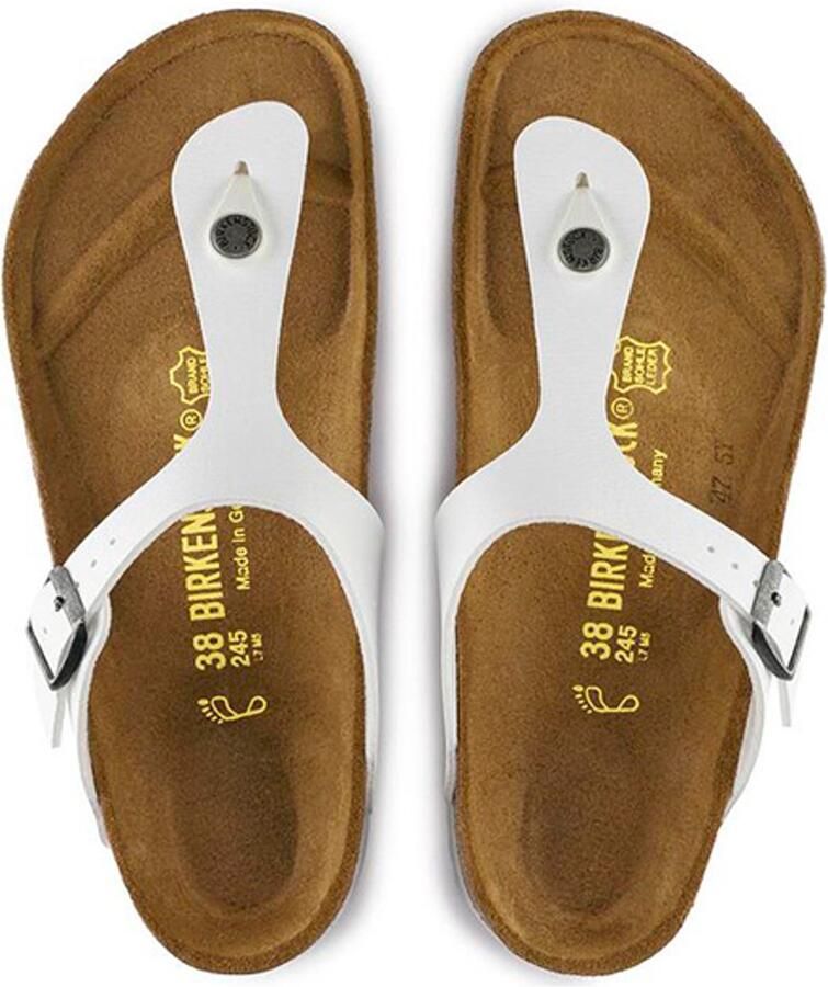 Birkenstock Slipper Gizeh 0745531 Wit Mat Normaal - Foto 2