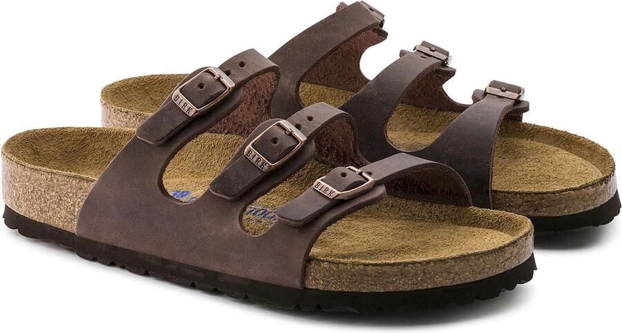 Birkenstock Women's Florida Soft Footbed Leather Oiled Sandalen Regular bruin - Foto 6
