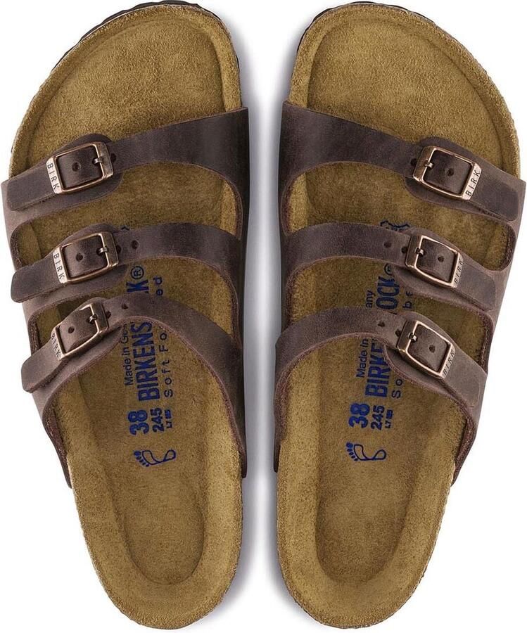 Birkenstock Women's Florida Soft Footbed Leather Oiled Sandalen Regular bruin - Foto 4