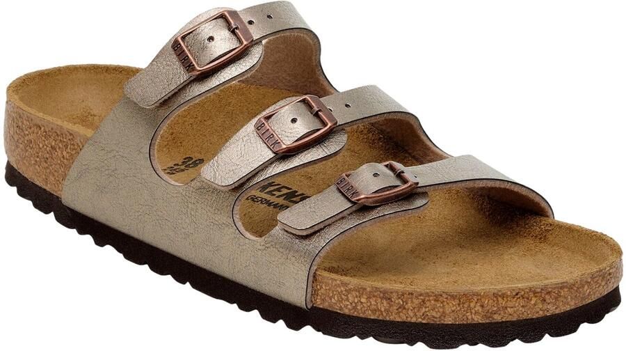 BIRKENSTOCK Slippers Dames Florida Bs Maat: 40 Materiaal: Leatherlook Kleur: Bronskleurig - Foto 2