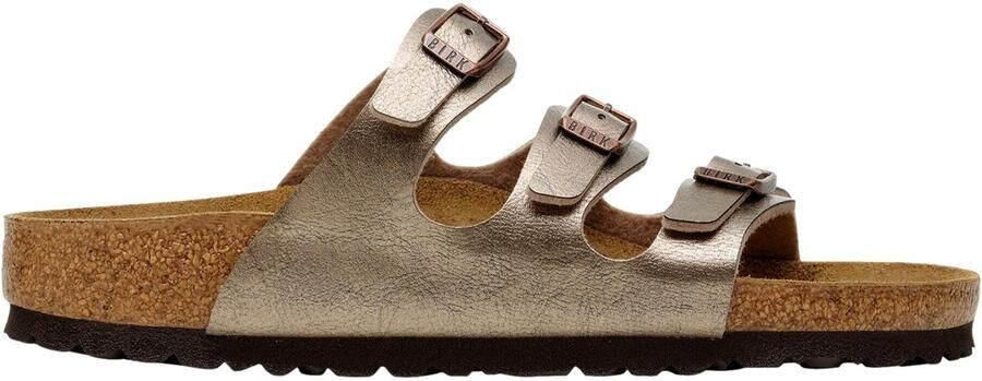 BIRKENSTOCK Slippers Dames Florida Bs Maat: 37 Materiaal: Leatherlook Kleur: Bronskleurig - Foto 2