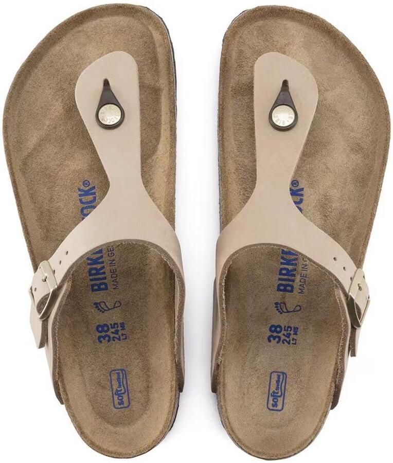 Birkenstock Suede Sandalen Herfst Winter Collectie Beige Dames