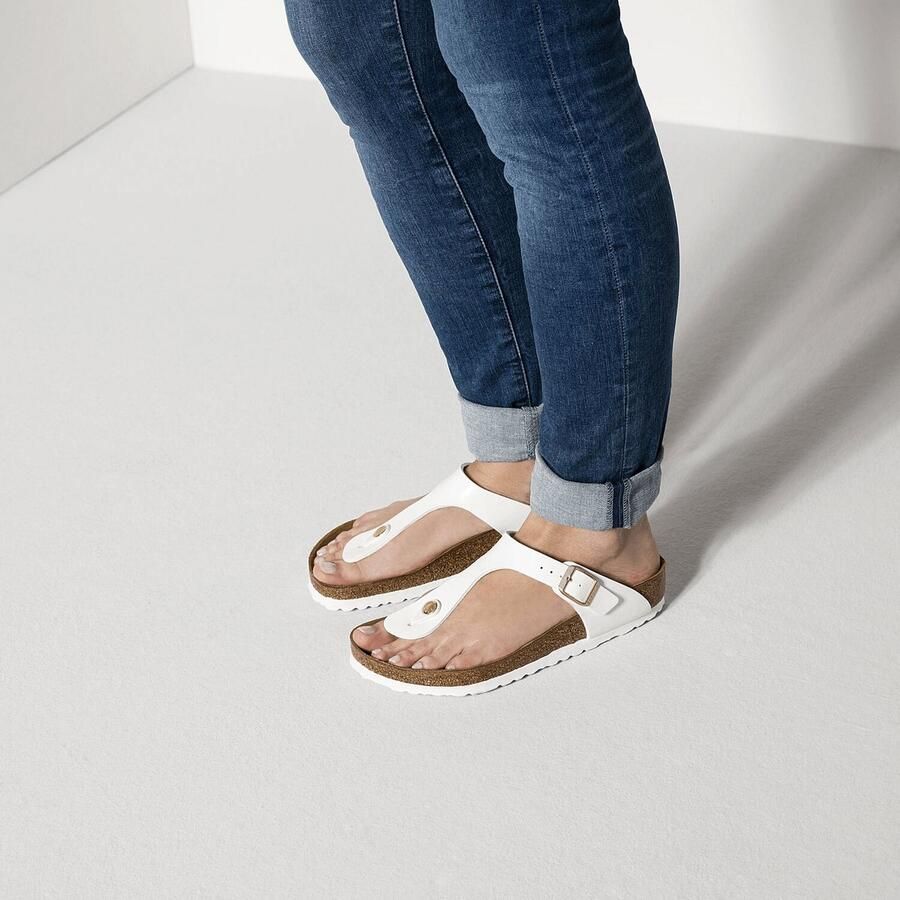 Birkenstock Gizeh Patent Calz N MIINTO b0a9350188b5bb0c32bf Wit Dames - Foto 4