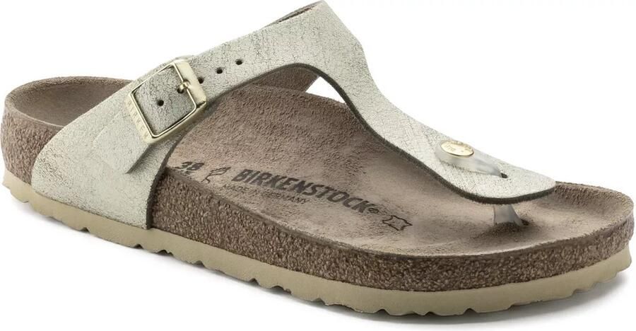 Birkenstock Gizeh Kids Slippers Electric Metallic Gold Regular fit | Goud | Imitatieleer