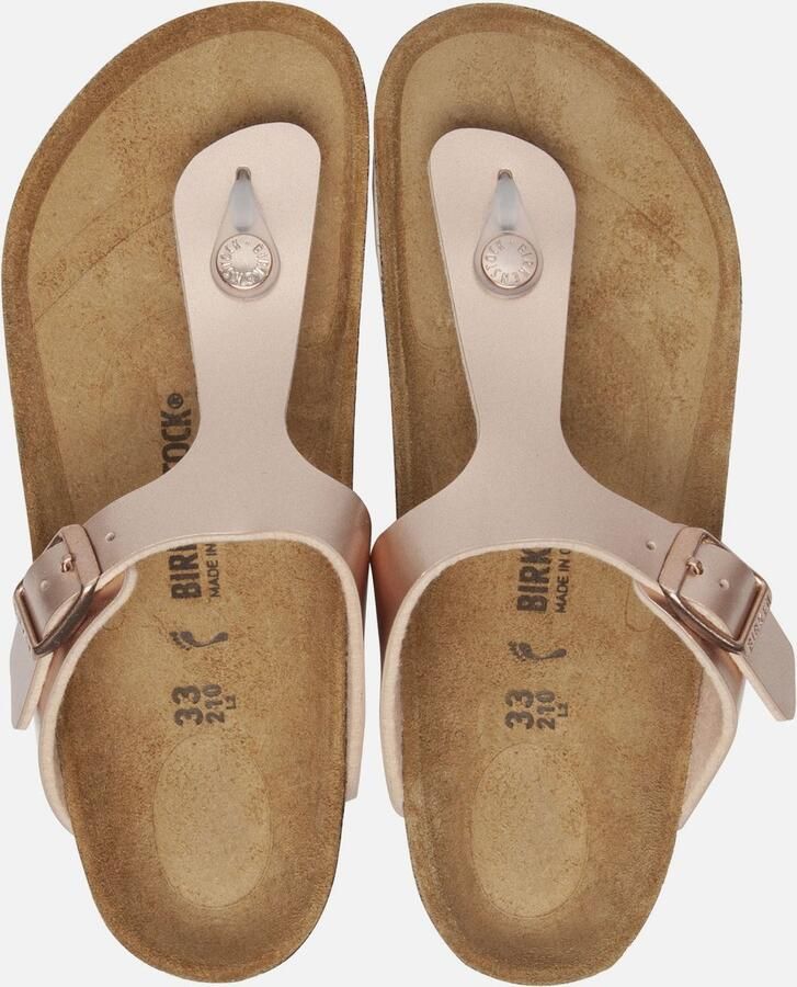 Birkenstock Gizeh Kids Slippers Electric Metallic Copper Regular fit | Goud | Imitatieleer - Foto 3