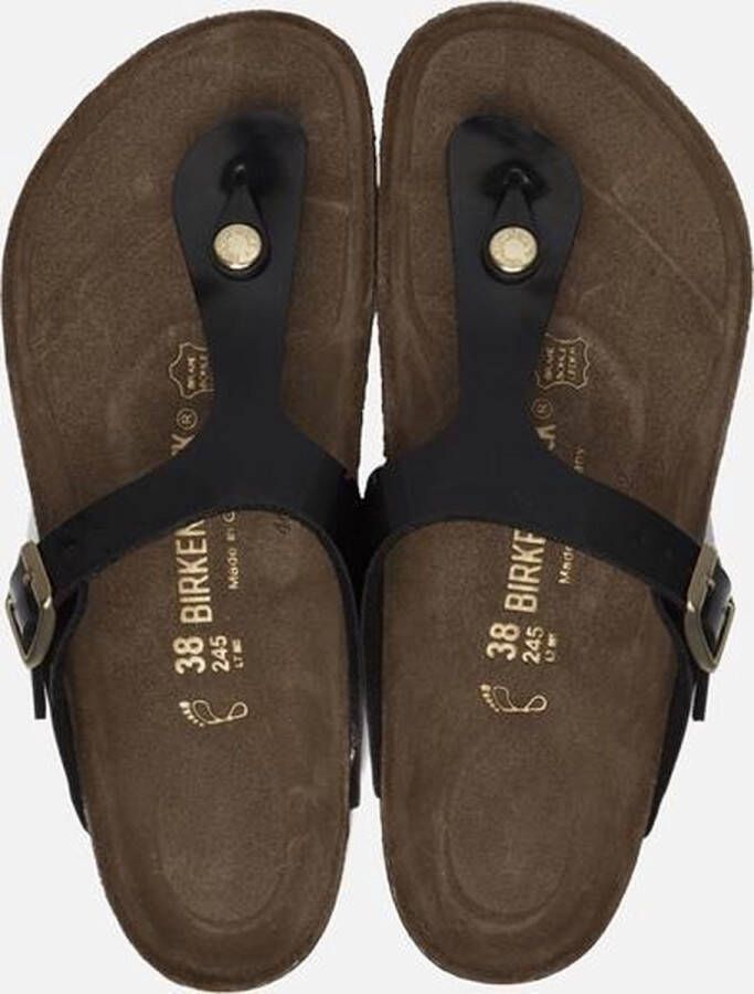 Birkenstock Gizeh Slippers Zwart Lak