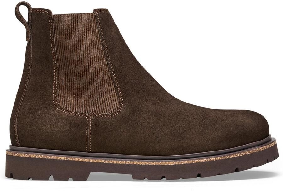 BIRKENSTOCK Chelsea Boots Heren Highwood Slip On Men Suède Bruin