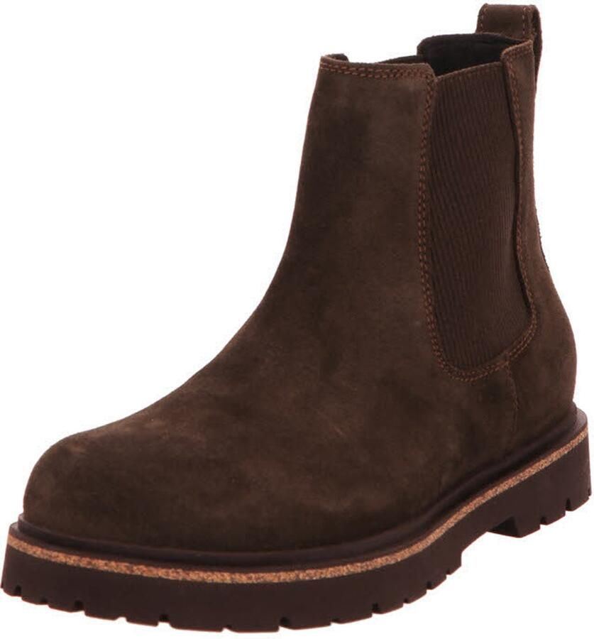 BIRKENSTOCK Chelsea Boots Heren Highwood Slip On Men Suède Bruin