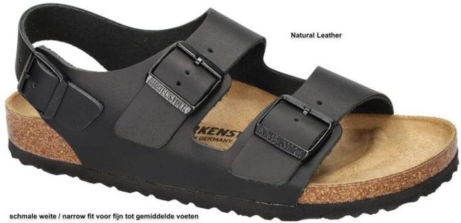 Birkenstock Zwarte Sandalen met Leren en Synthetische Voering Black - Foto 3