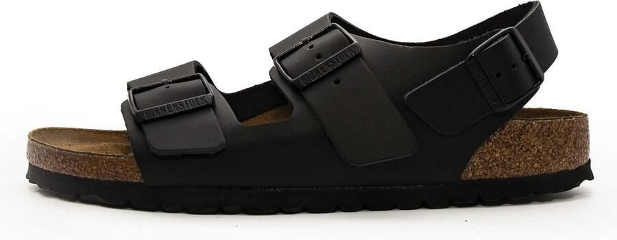 Birkenstock Zwarte Sandalen met Leren en Synthetische Voering Black - Foto 8