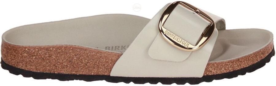 Birkenstock Madrid Big Buckle Hex Natural Lea Slippers Fashion Wear Vrouwen