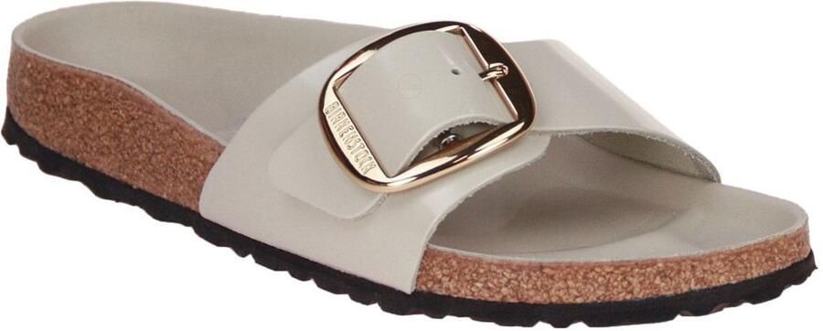 Birkenstock Madrid Big Buckle Hex Natural Lea Slippers Fashion Wear Vrouwen