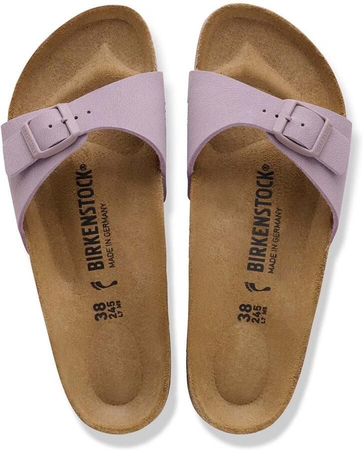 Birkenstock Madrid Birko-Flor Nubuk Sandalen Narrow bruin