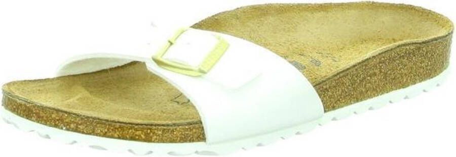 Birkenstock Madrid Birko-flor Lack Sandalen Schoenen patente white maat: 36 beschikbare maaten:36 - Foto 4