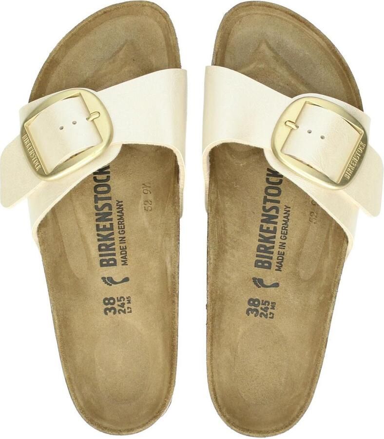 BIRKENSTOCK Slippers Dames Madrid Big Buckle Dames Maat: 40 Materiaal: Leer Kleur: Wit - Foto 5