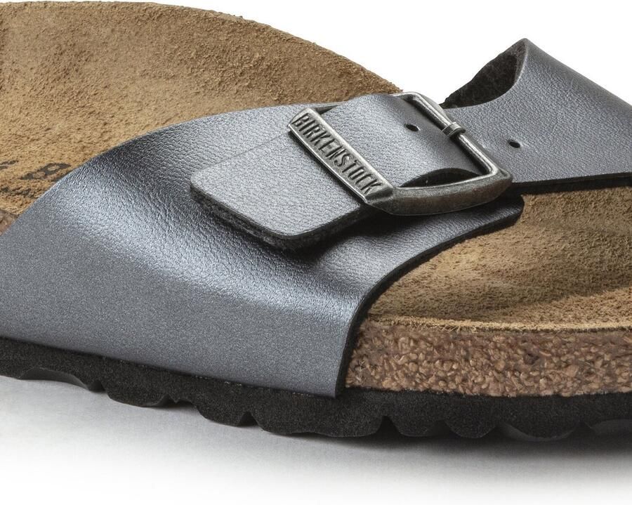 Birkenstock Madrid Dames Slippers Metallic Black Narrow fit | Zwart | Imitatieleer - Foto 5