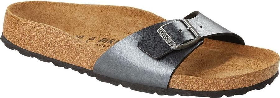 Birkenstock Madrid Dames Slippers Metallic Black Narrow fit | Zwart | Imitatieleer - Foto 10
