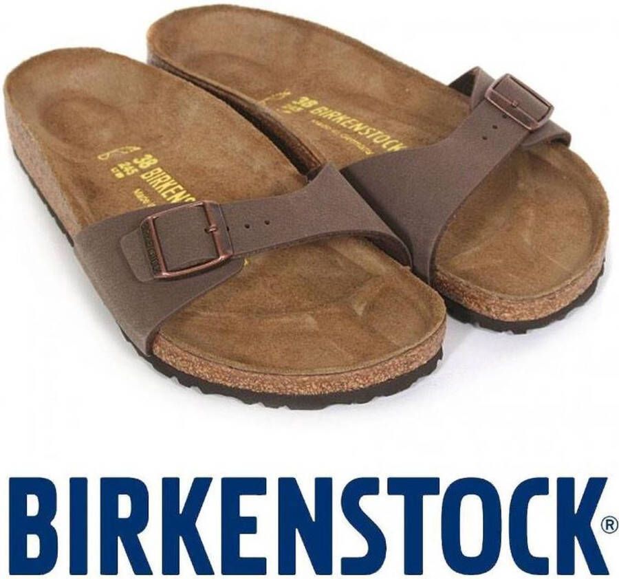 Birkenstock Madrid Slippers Mocha Regular fit | Bruin | Imitatieleer - Foto 3