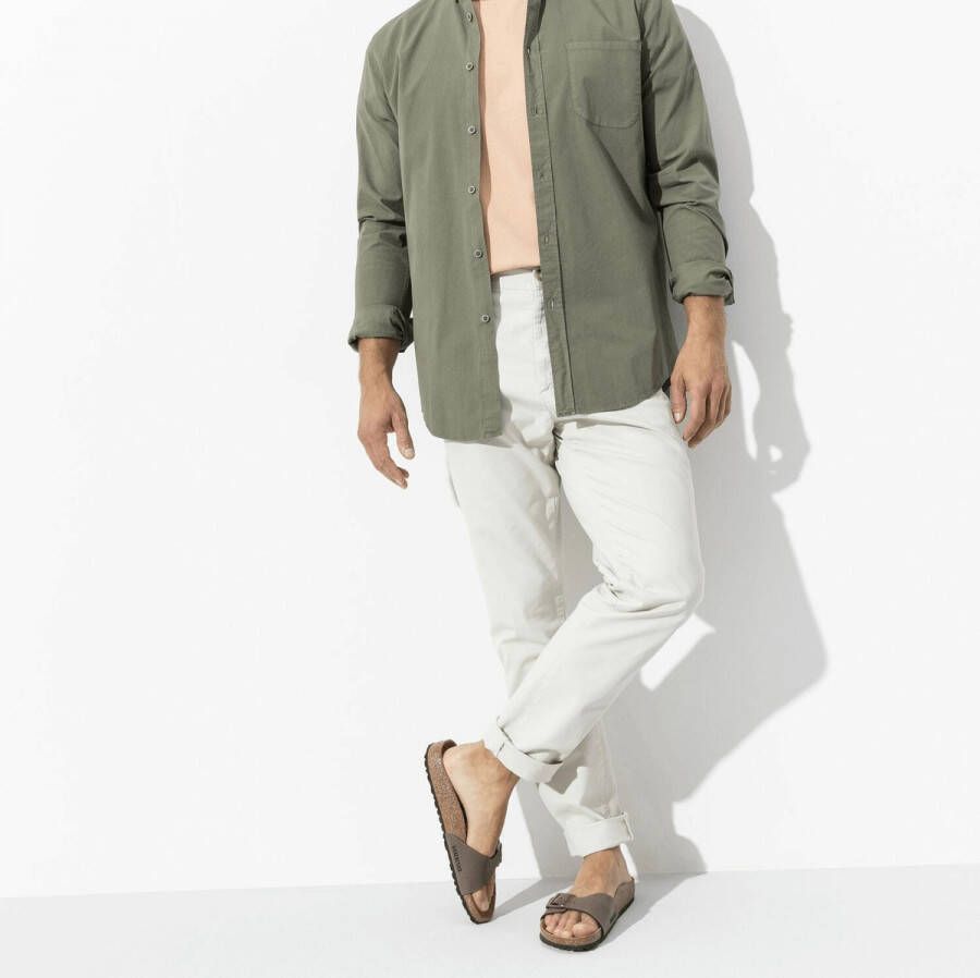 Birkenstock Madrid Slippers Mocha Regular fit | Bruin | Imitatieleer