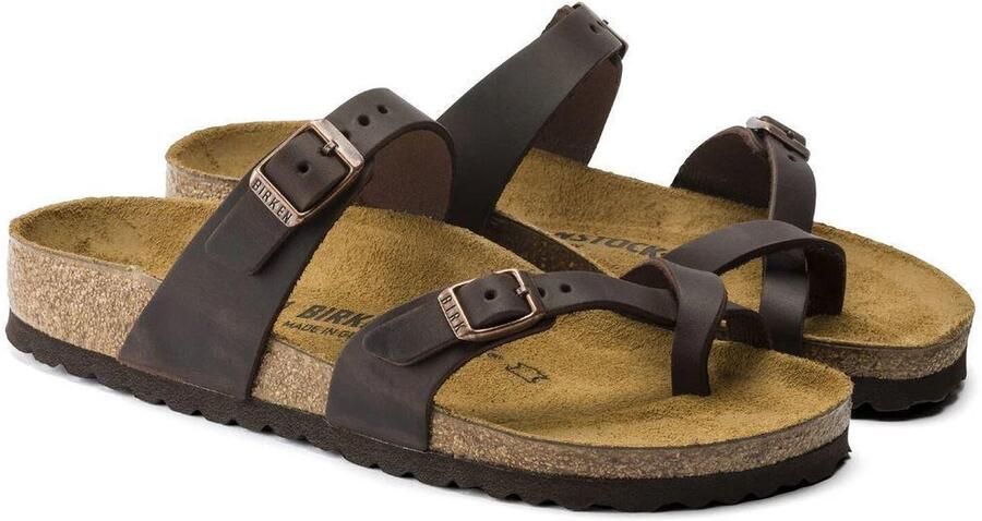 Birkenstock Women's Mayari Natural Leather Oiled Sandalen Regular bruin - Foto 6