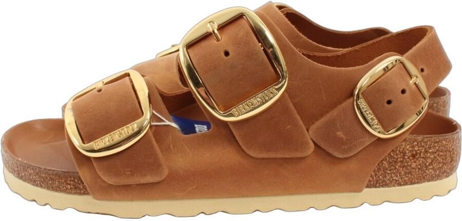 BIRKENSTOCK Sandalen Dames Milano Big Buckle Maat: 39 Materiaal: Leer Kleur: Cognac - Foto 2