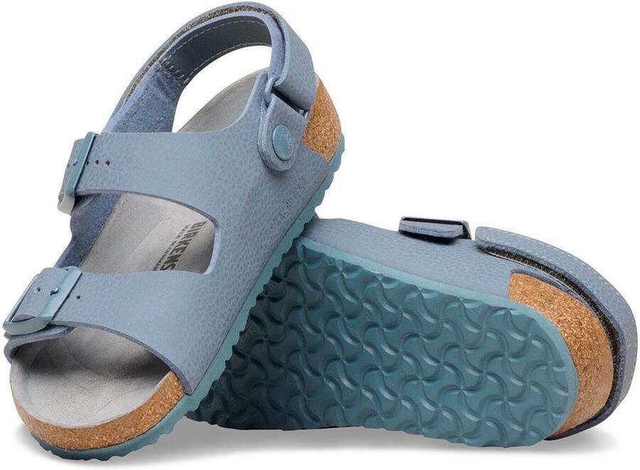 Birkenstock Kid's Milano AS Birko-Flor Triples Sandalen Narrow grijs