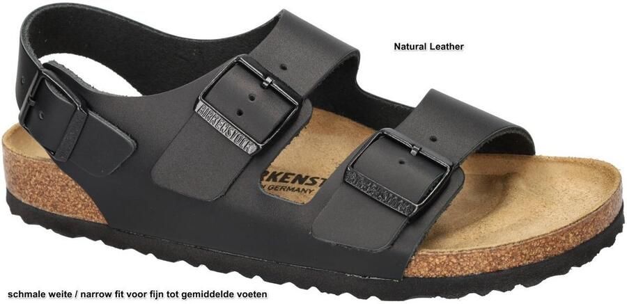Birkenstock Zwarte Sandalen met Leren en Synthetische Voering Black - Foto 5