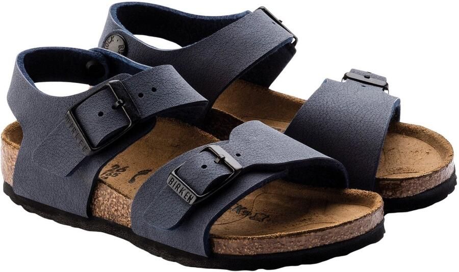 Birkenstock New York Kids Sandalen Navy Regular-fit Blauw Imitatieleer