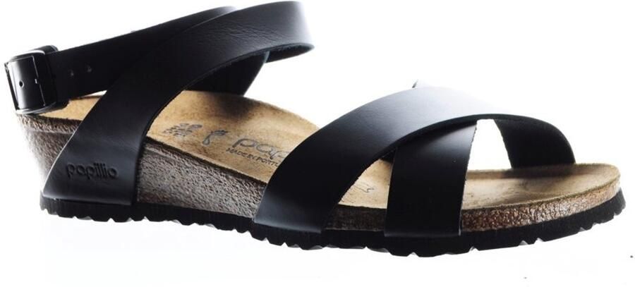 Birkenstock Papillio Lola Black Leder Sleehak