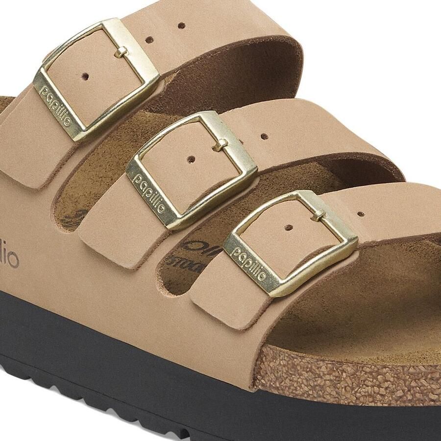 BIRKENSTOCK Slippers Dames Florida Iii Pap Flex Platform Maat: 38 Materiaal: Nubuck Kleur: Beige - Foto 3
