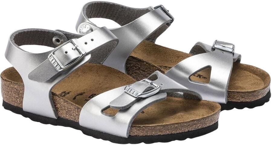 Birkenstock Rio Kids Sandalen Electric Metallic Silver Narrow fit | Zilver | Imitatieleer - Foto 4