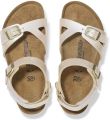 Birkenstock Adjustable Strap Sandals with Buckle Closure Kids White Shoes - Wit
