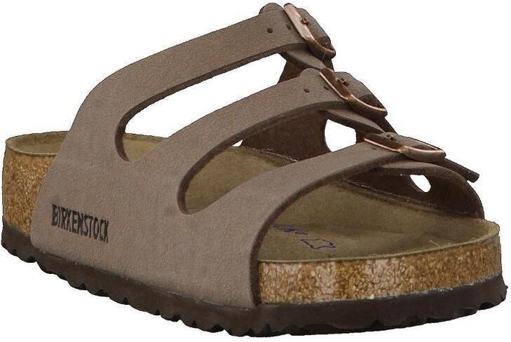 Birkenstock Florida Dames Slippers Mocha Regular fit | Bruin | Imitatieleer