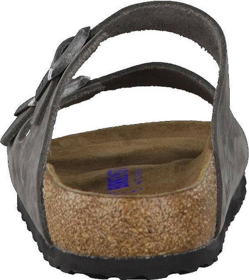 Birkenstock Leren Grijze Sliders Arizona Sfb Leoi Sandalen Grijs Unisex - Foto 6
