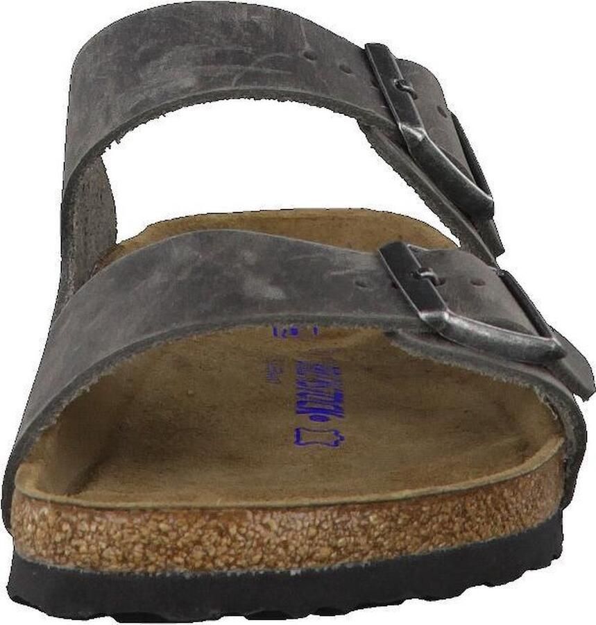 Birkenstock Leren Grijze Sliders Arizona Sfb Leoi Sandalen Grijs Unisex - Foto 5