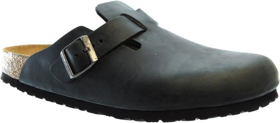 Birkenstock Boston Black narrow Fettleder Oiled Leather Unisex Pantoffels Zwart - Foto 7