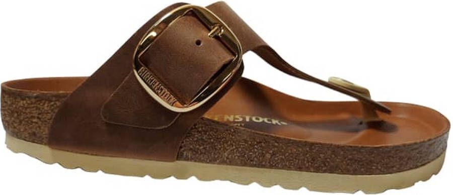 Birkenstock Gizeh Big Buckle Nl Womens Cognac Schoenmaat 35 Slides 1018745 - Foto 9