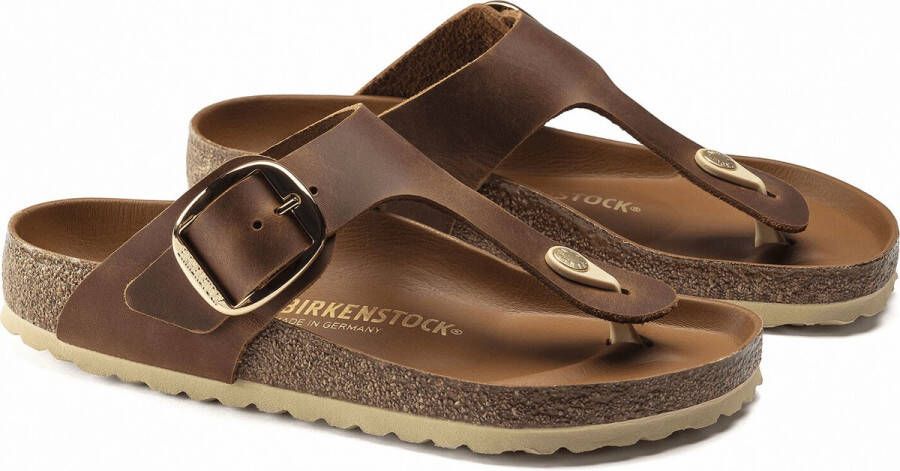 Birkenstock Gizeh Big Buckle Nl Womens Cognac Schoenmaat 35 Slides 1018745 - Foto 8