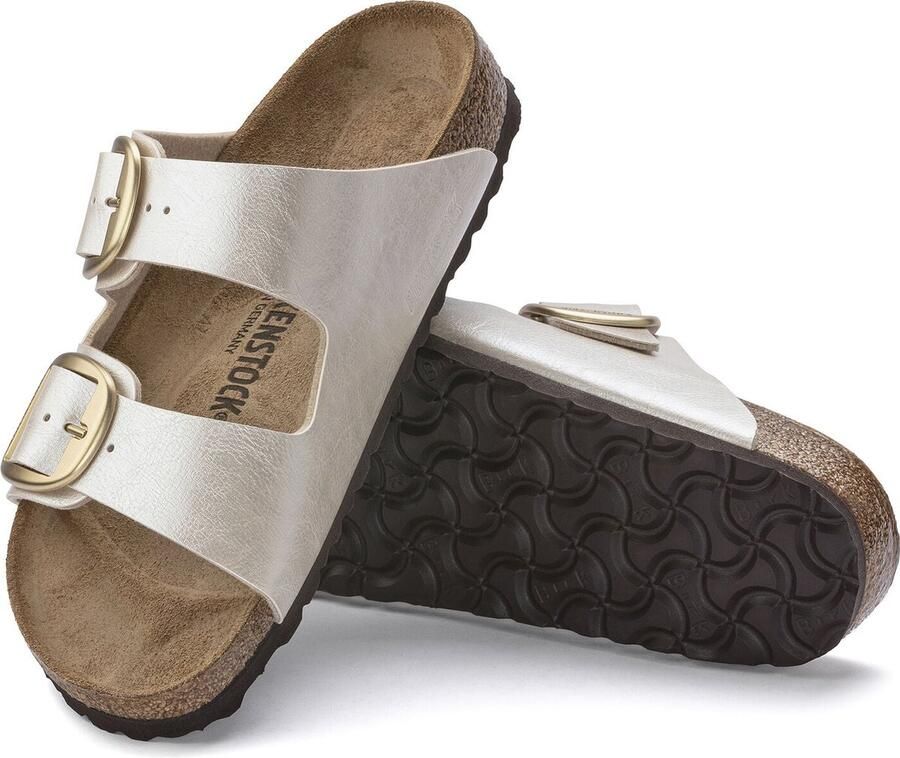Birkenstock Arizona Dames Slippers Graceful Pearl White Narrow fit | Wit | Imitatieleer - Foto 7