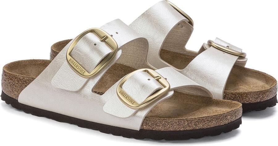 Birkenstock Arizona Dames Slippers Graceful Pearl White Narrow fit | Wit | Imitatieleer - Foto 9