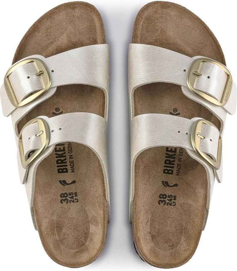 Birkenstock Arizona Dames Slippers Graceful Pearl White Narrow fit | Wit | Imitatieleer - Foto 6