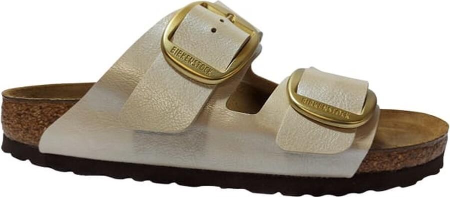 Birkenstock Arizona Dames Slippers Graceful Pearl White Narrow fit | Wit | Imitatieleer