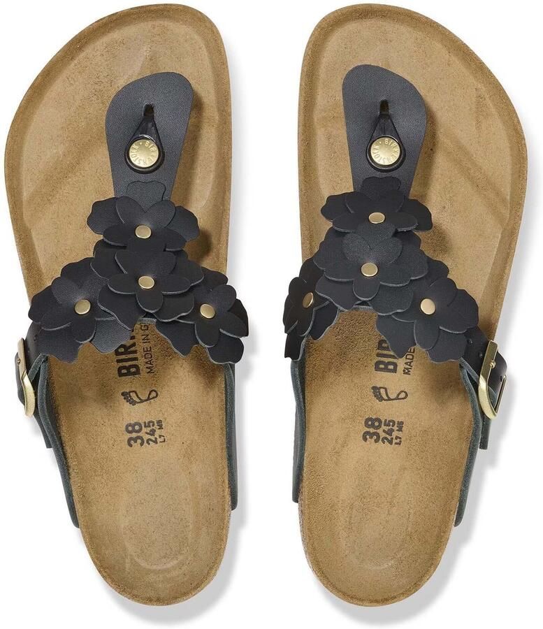 Birkenstock Slippers Gizeh Natural Leather Fashion Wear Vrouwen