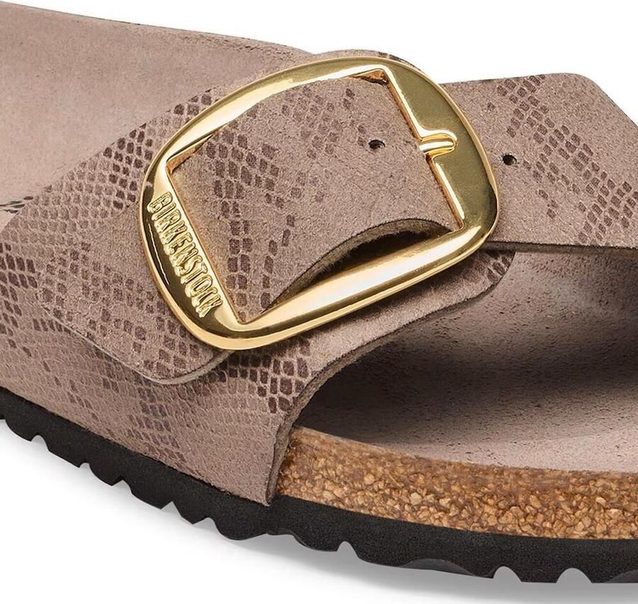 Birkenstock Slippers Madrid Big Buckle 1032935 Python Gray Taupe Smal