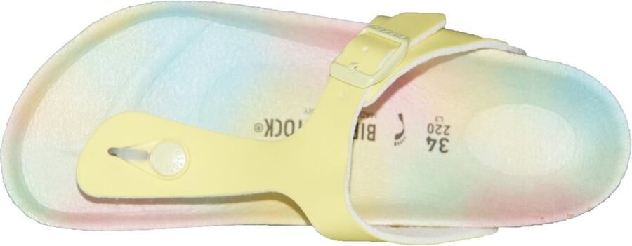 Birkenstock Gizeh Kids Slippers Candy Ombre Yellow Narrow fit | Geel | Imitatieleer