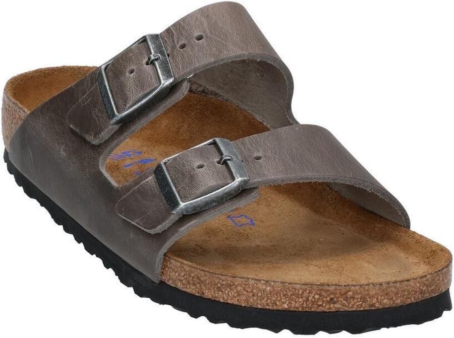 Birkenstock Arizona Slippers Iron Narrow fit | Grijs | Leer - Foto 9