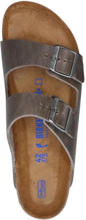 Birkenstock Arizona Slippers Iron Narrow fit | Grijs | Leer - Foto 15