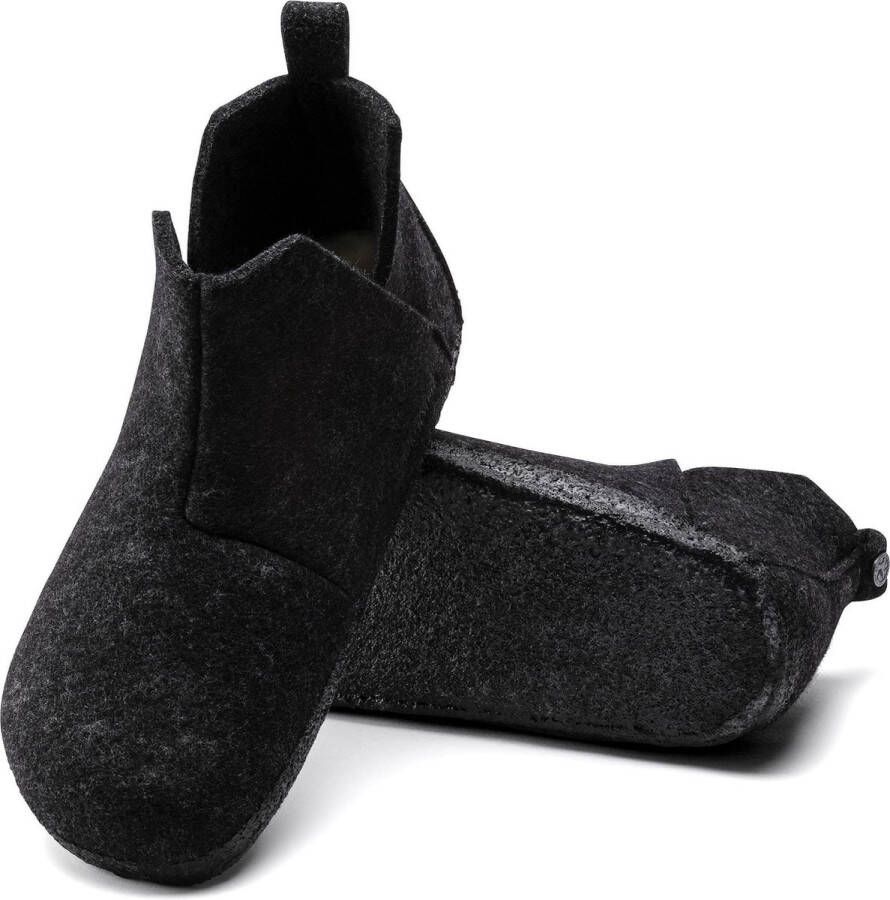 Birkenstock Andermatt Pantoffels Anthracite Narrow fit | Zwart | Wolvilt - Foto 3