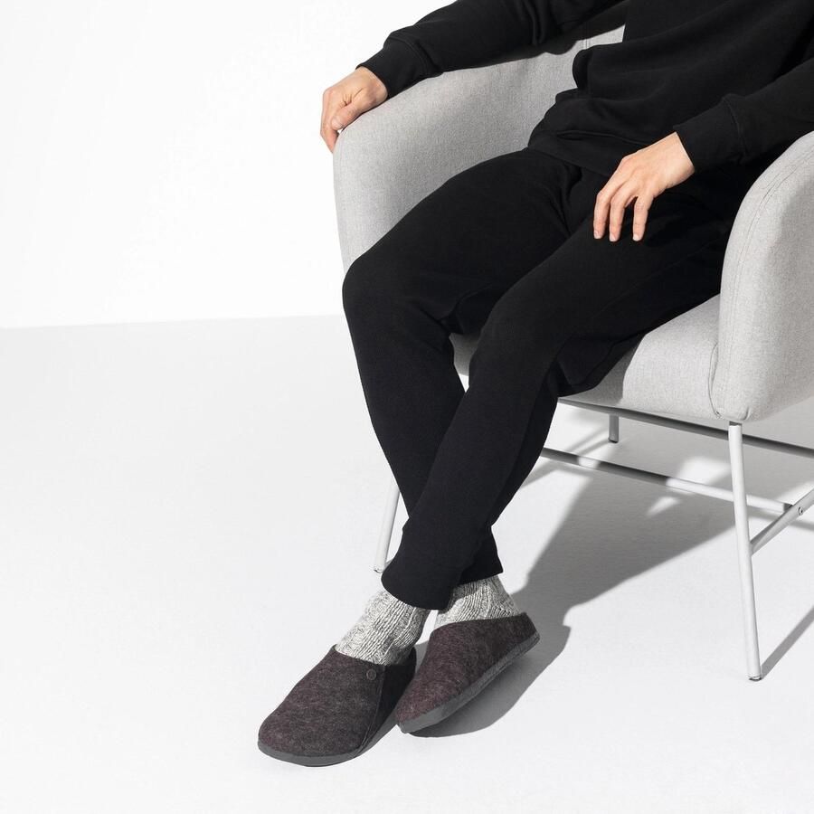 Birkenstock Zermatt Pantoffels Mocha Regular fit | Bruin | Wolvilt